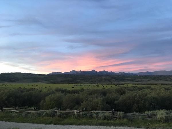 ranch sunset